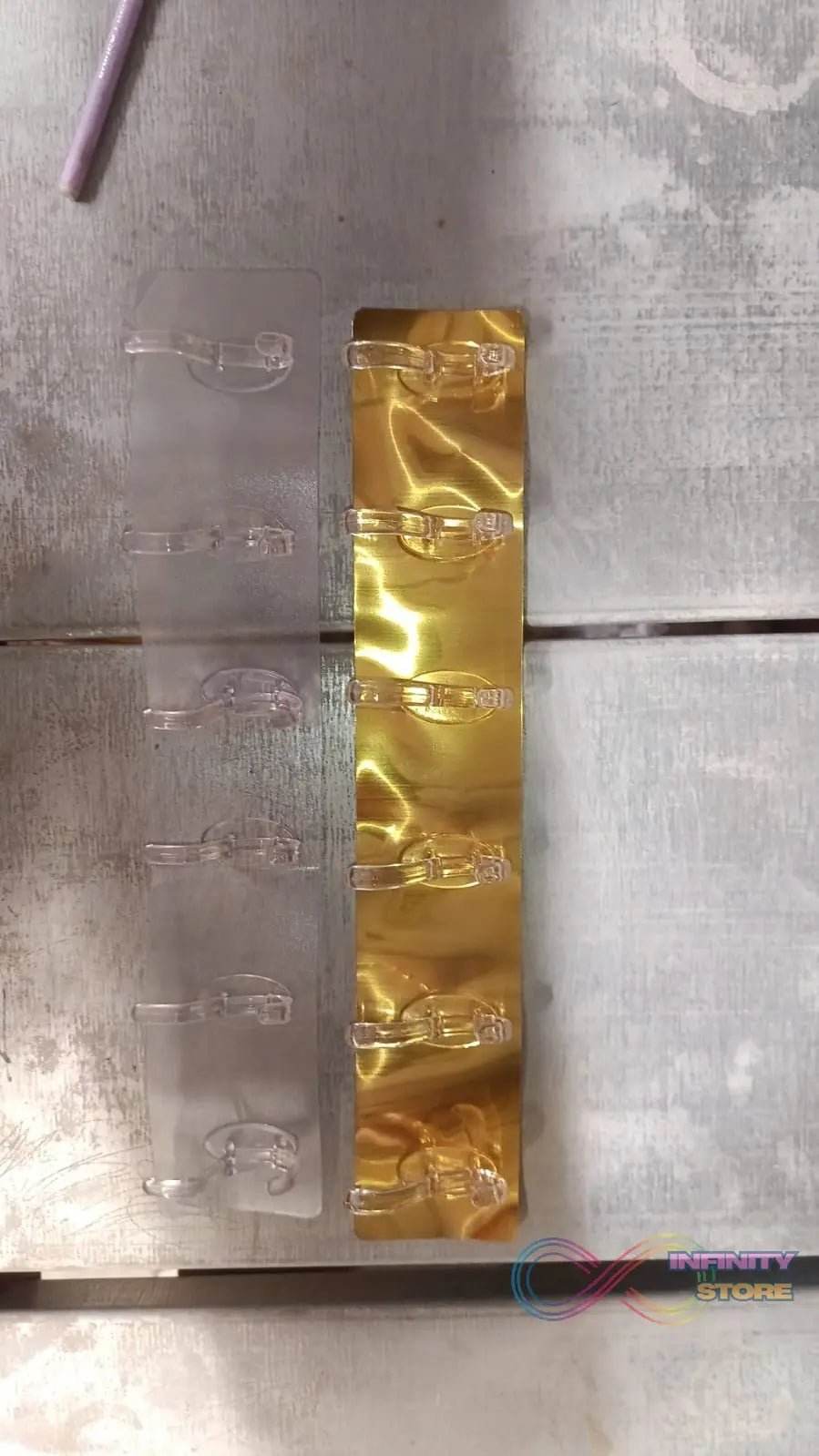Adhesive Golden & Transparent Heavy Duty Wall Hook - infinityexculsivestore.com