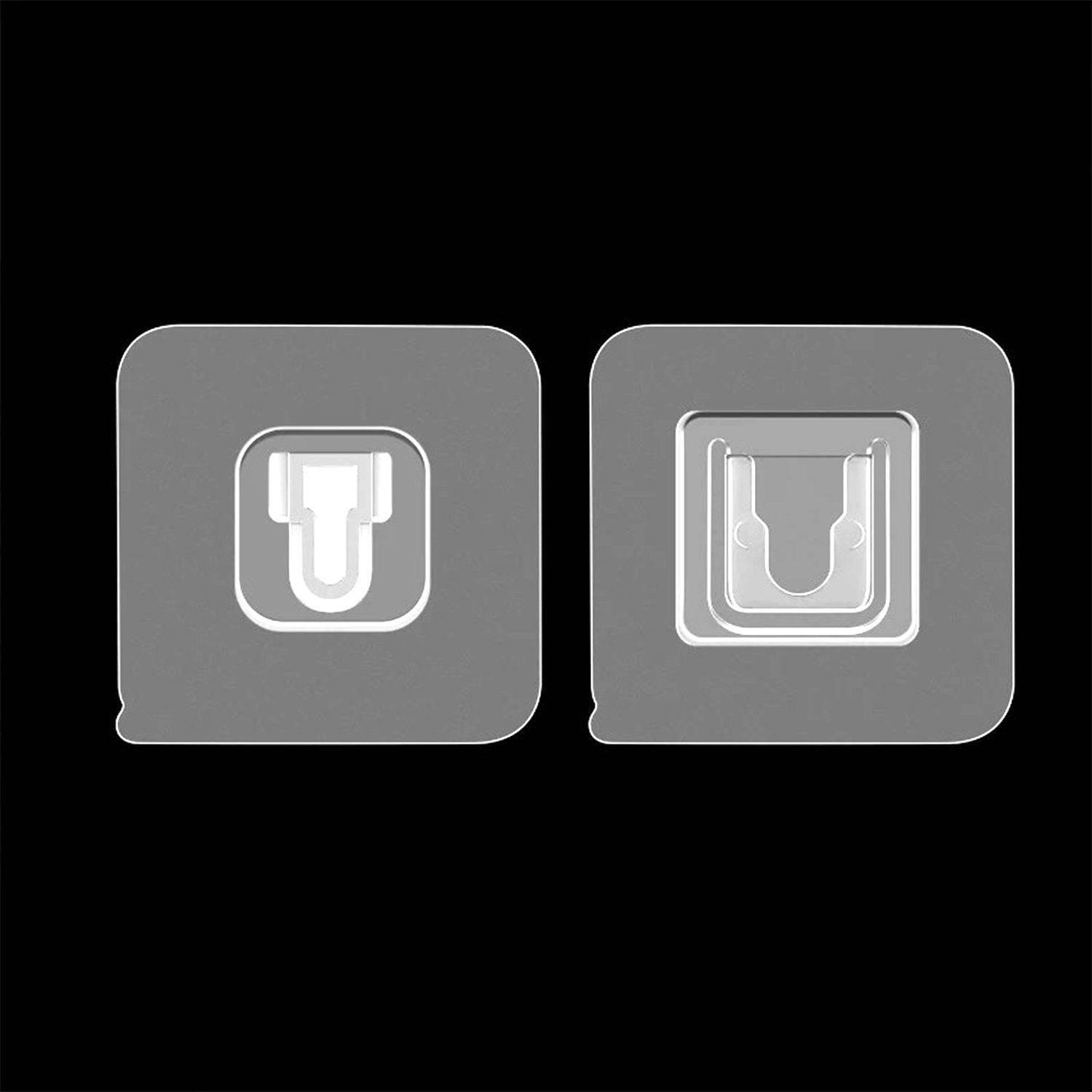 Adhesive Plastic Wall Hooks - Heavy Duty (1 Pair) - infinityexculsivestore.com