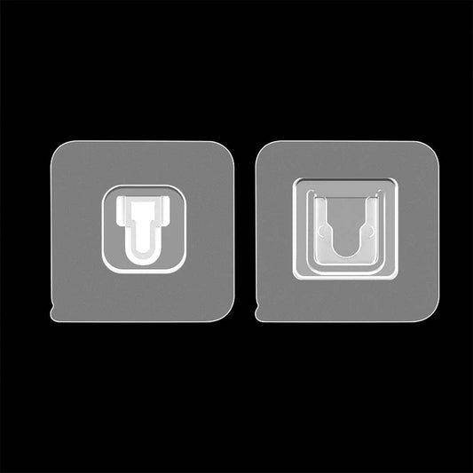 Adhesive Plastic Wall Hooks - Heavy Duty (1 Pair) - infinityexculsivestore.com
