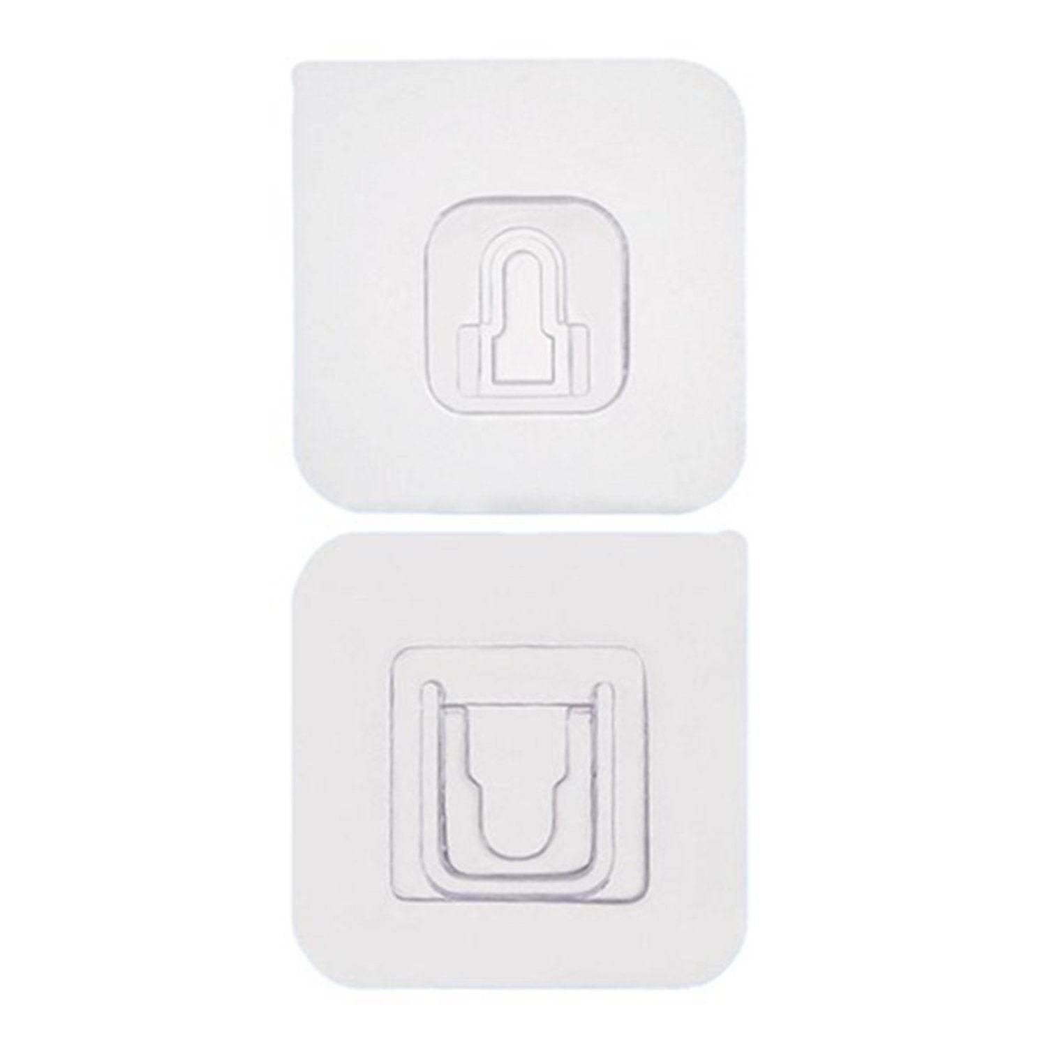 Adhesive Plastic Wall Hooks - Heavy Duty (1 Pair) - infinityexculsivestore.com