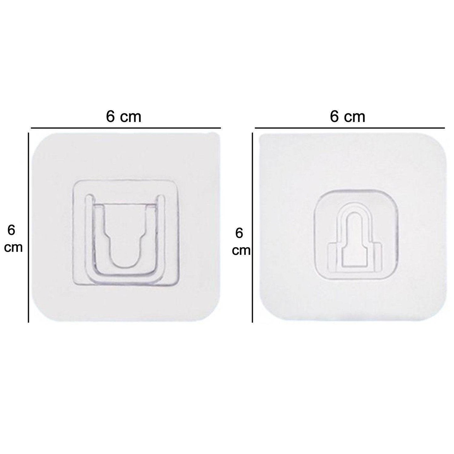 Adhesive Plastic Wall Hooks - Heavy Duty (1 Pair) - infinityexculsivestore.com