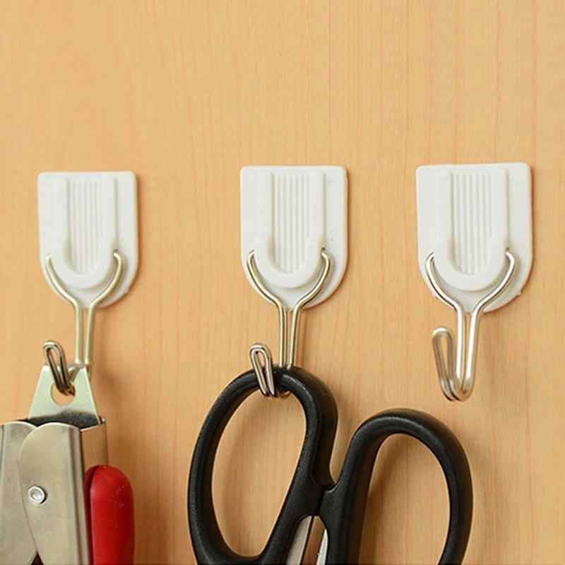 Adhesive Sticker ABS Plastic Hook Towel Hanger for Kitchen / Bathroom - infinityexculsivestore.com