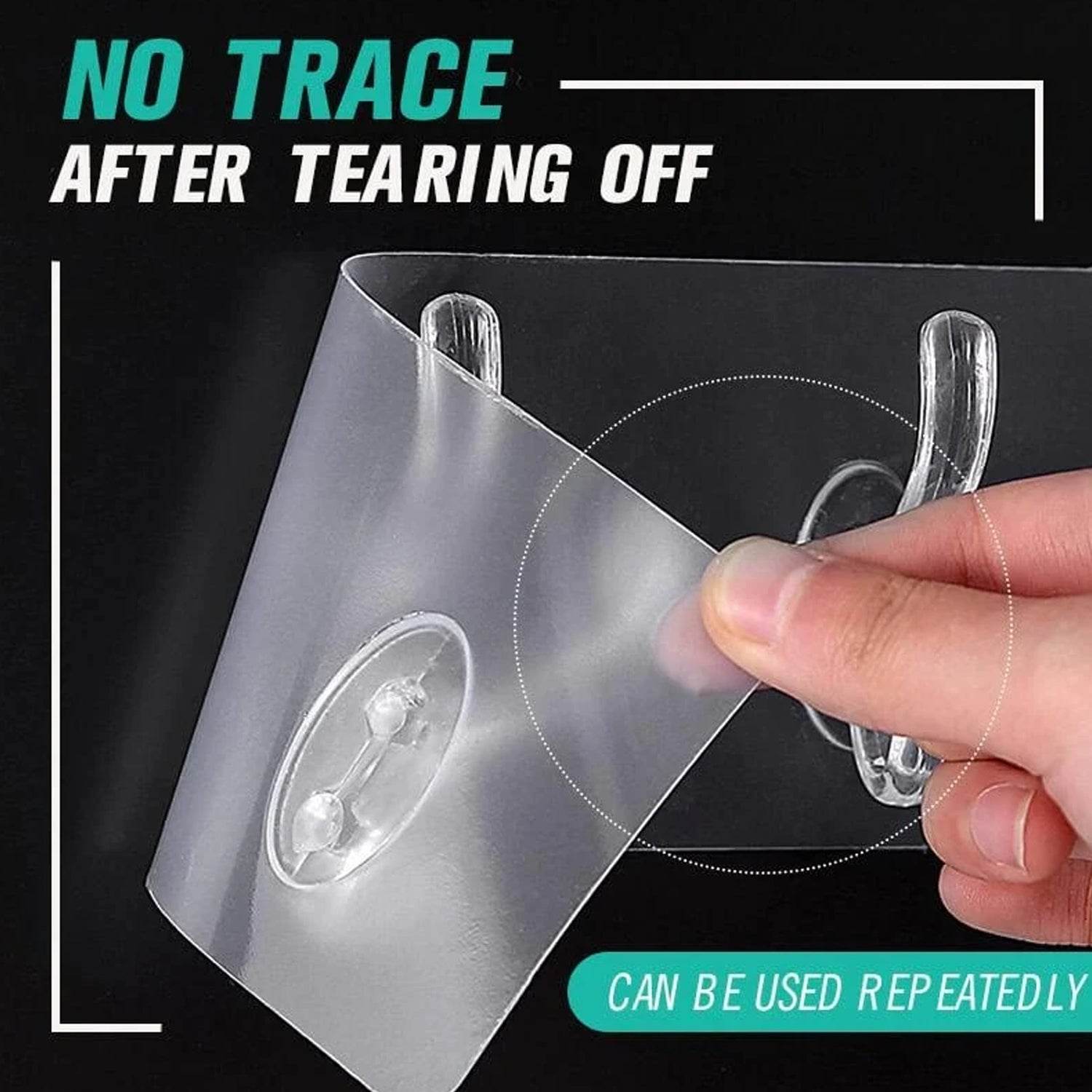 Adhesive Transparent Heavy Duty Wall Hook - infinityexculsivestore.com