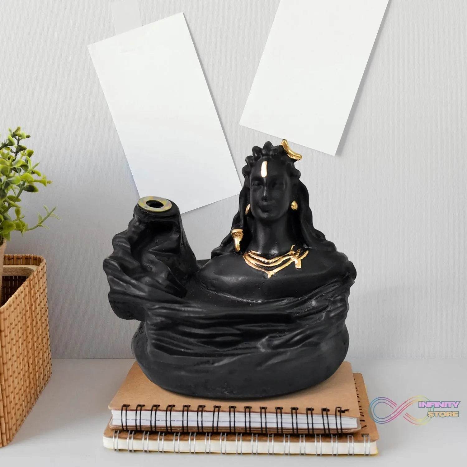 Adiyogi Shiva Backflow Smoke Fountain Incense Holder Burner (1 Pc) - infinityexculsivestore.com