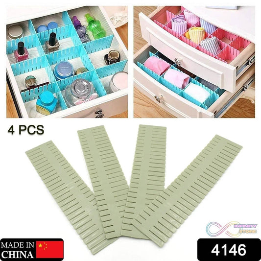 Adjustable Drawer Dividers (4 Pc Set): Organize Cabinets & Closets - infinityexculsivestore.com