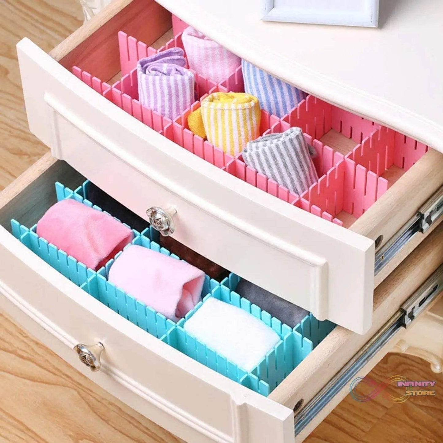 Adjustable Drawer Dividers (4 Pc Set): Organize Cabinets & Closets - infinityexculsivestore.com
