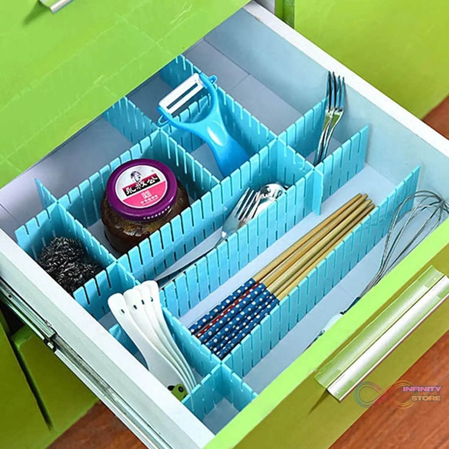 Adjustable Drawer Dividers (4 Pc Set): Organize Cabinets & Closets - infinityexculsivestore.com