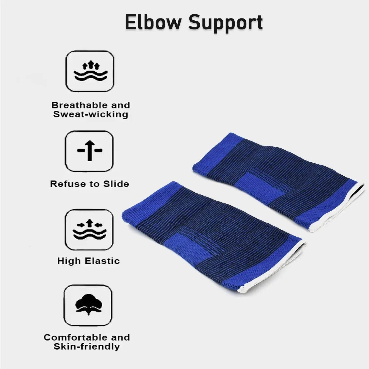 Adjustable Elbow Strap Compression Sleeves Supporter (1 Pair / With Card Packing) - infinityexculsivestore.com