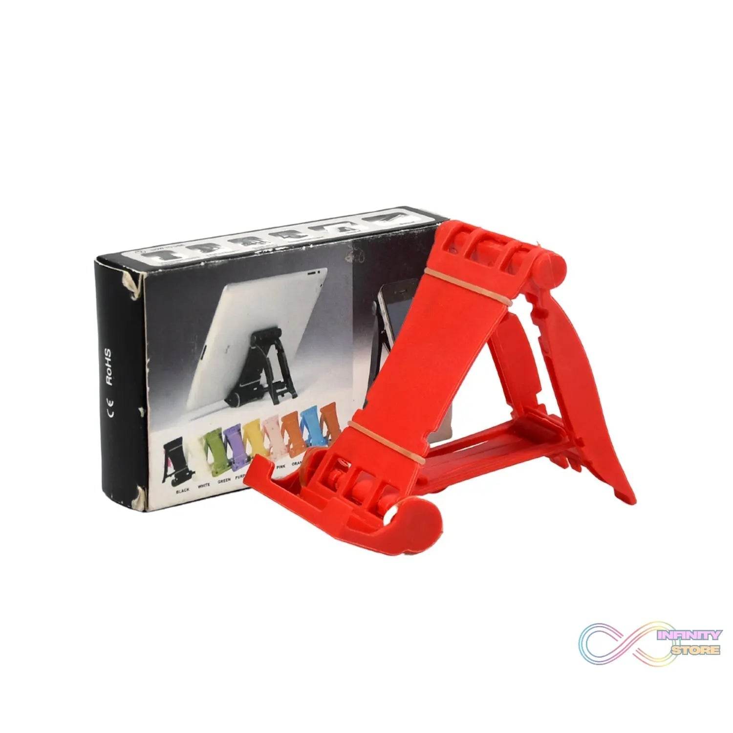 Adjustable Foldable Plastic Square Mobile Stand Premium Mobile Stand Use For Home , Office & Multiuse - infinityexculsivestore.com