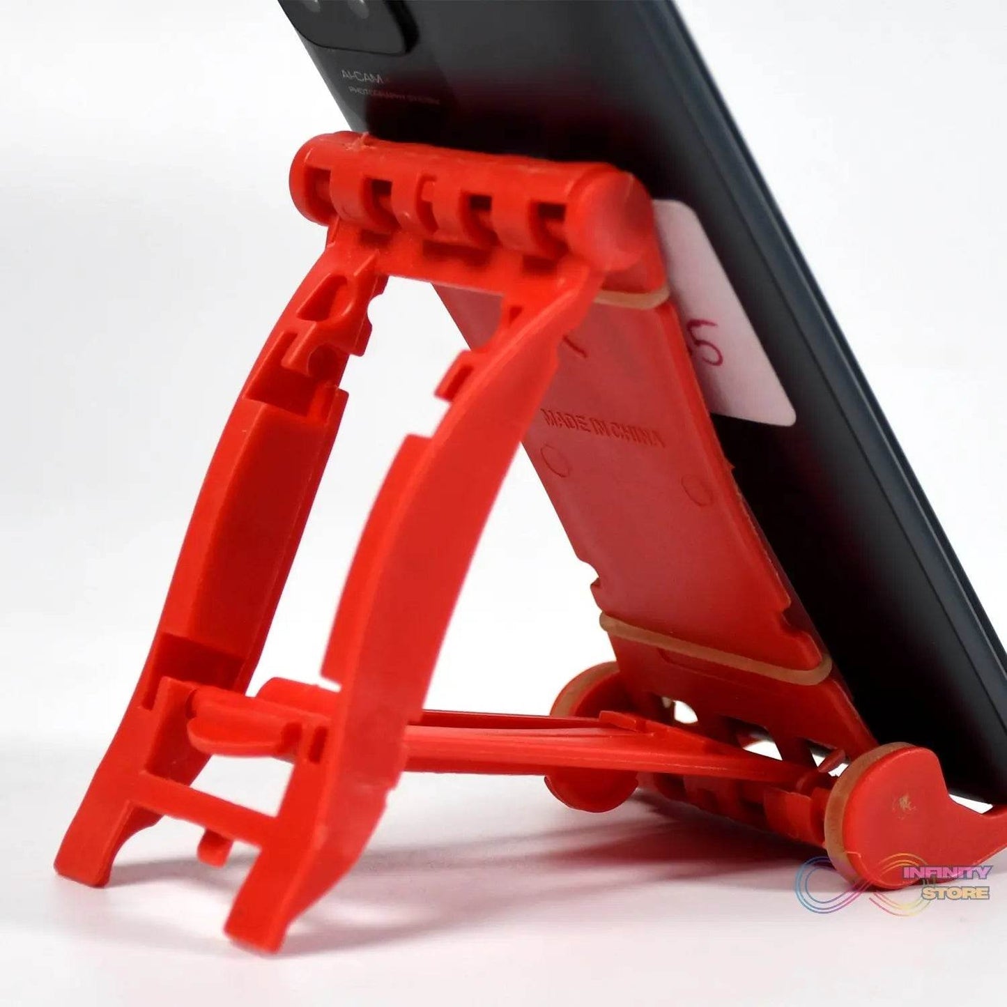 Adjustable Foldable Plastic Square Mobile Stand Premium Mobile Stand Use For Home , Office & Multiuse - infinityexculsivestore.com