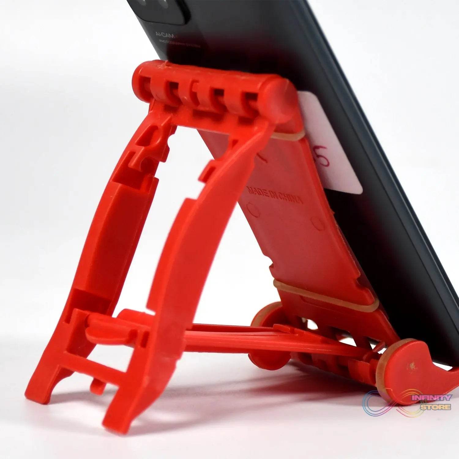 Adjustable Foldable Plastic Square Mobile Stand Premium Mobile Stand Use For Home , Office & Multiuse - infinityexculsivestore.com