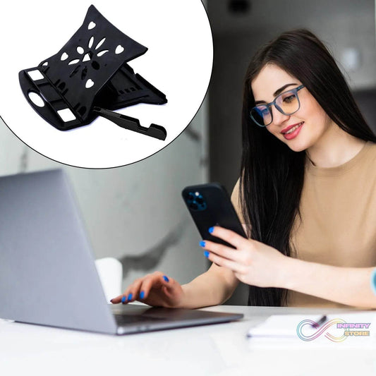 Adjustable Laptop Stand Patented Riser. With Portable Mobile Stand - infinityexculsivestore.com