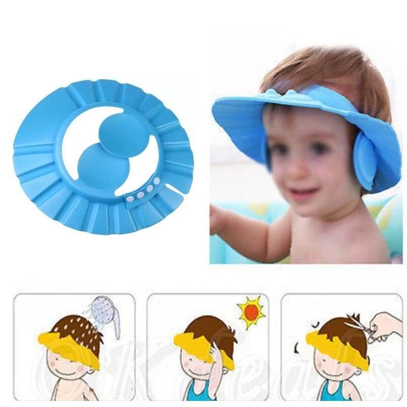 Adjustable Safe Soft Baby Shower cap - infinityexculsivestore.com