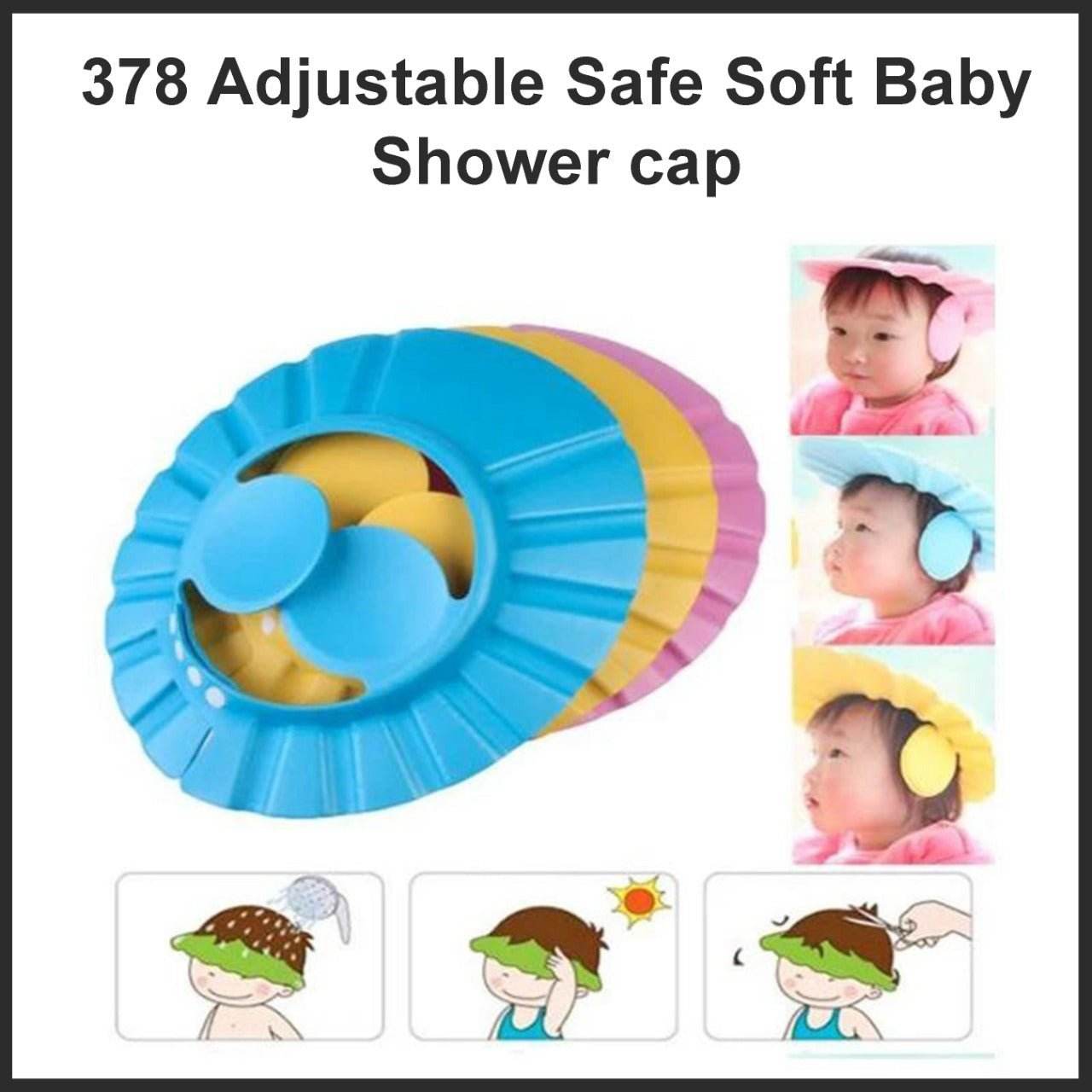 Adjustable Safe Soft Baby Shower cap - infinityexculsivestore.com