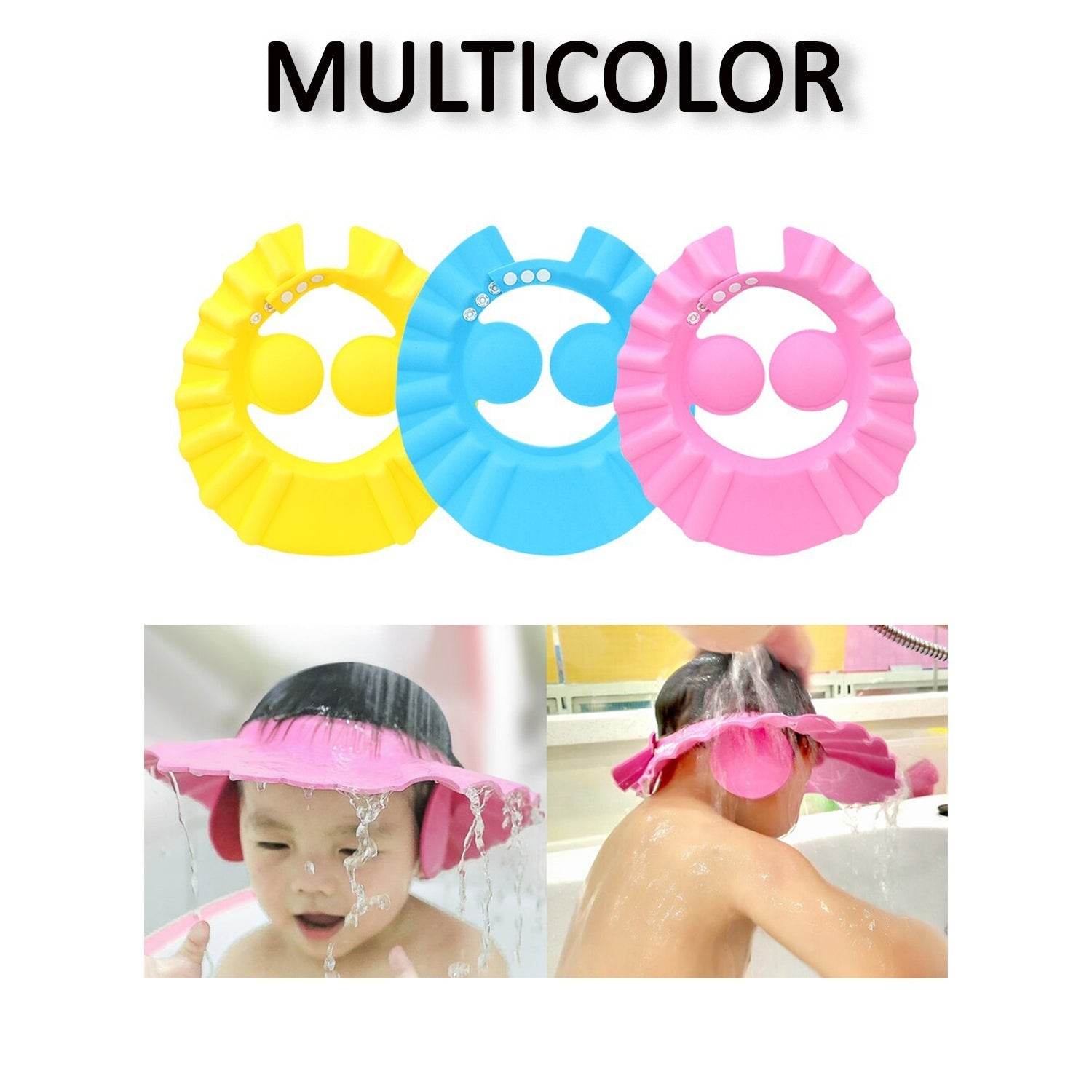 Adjustable Safe Soft Bathing Baby Shower Cap - infinityexculsivestore.com