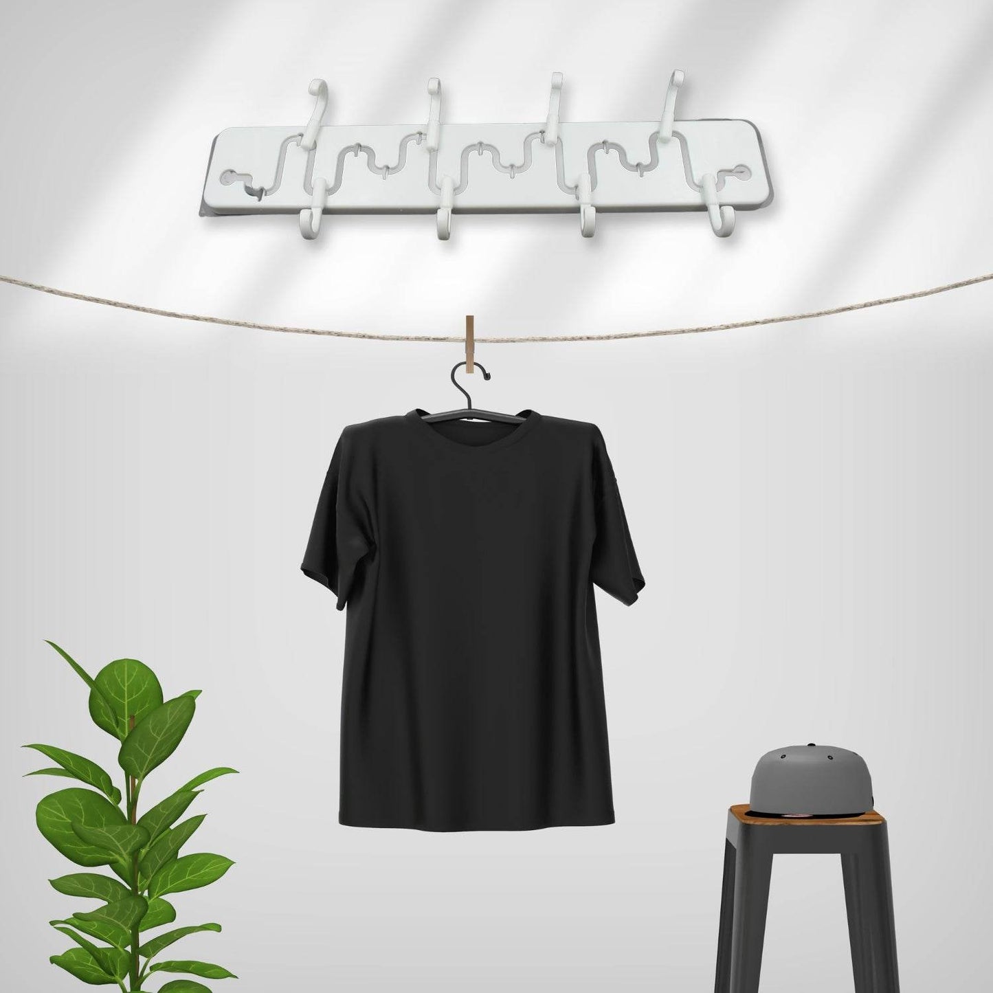 Adjustable Wall Hook: Slides for Easy Access (Bathroom & Home) - infinityexculsivestore.com