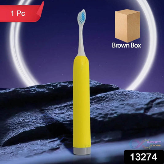 Adult Waterproof Electric Toothbrush 1 Head Battery Operated Toothbrush (1 Pc / Battery Not Included / Mix Color) - infinityexculsivestore.com