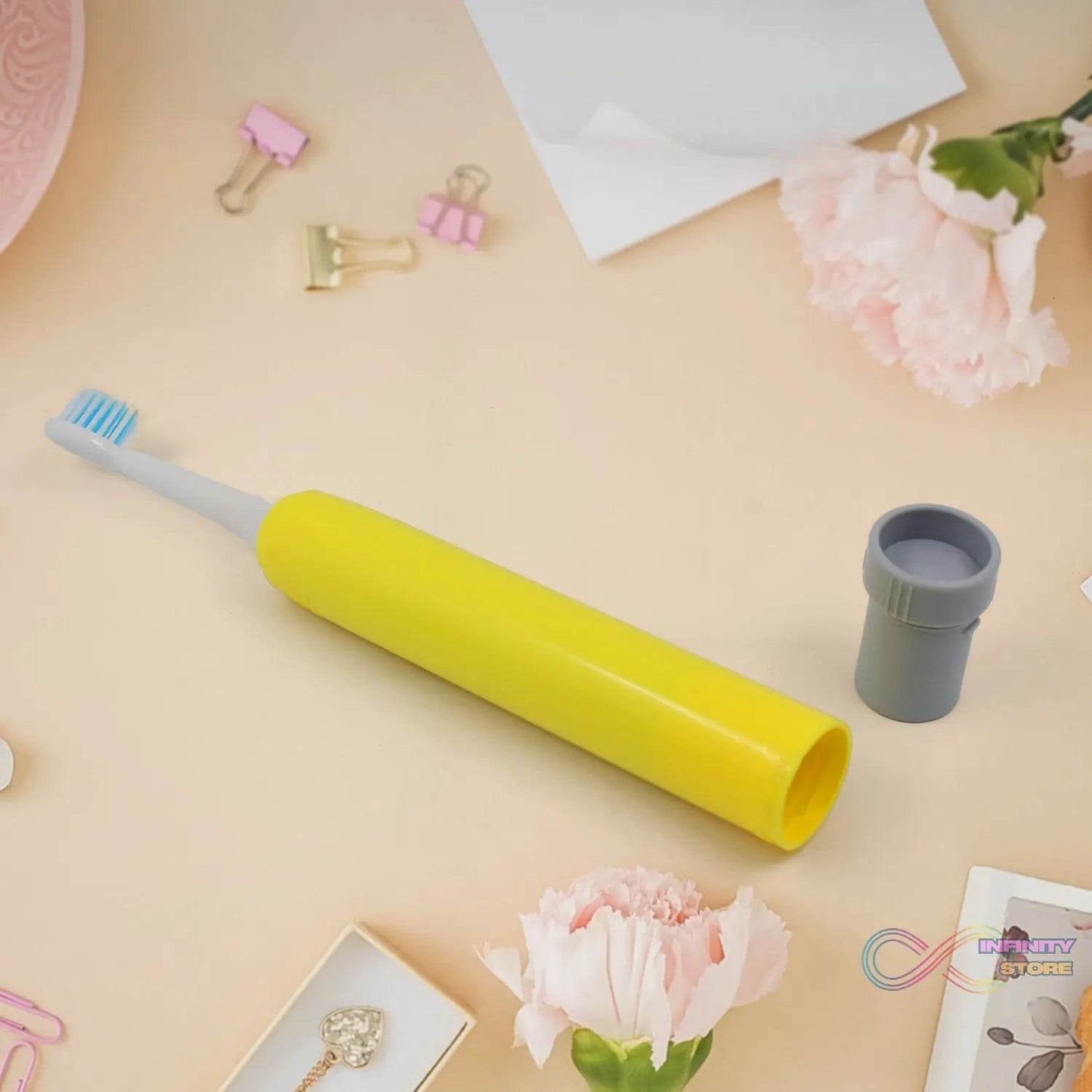 Adult Waterproof Electric Toothbrush 1 Head Battery Operated Toothbrush (1 Pc / Battery Not Included / Mix Color) - infinityexculsivestore.com