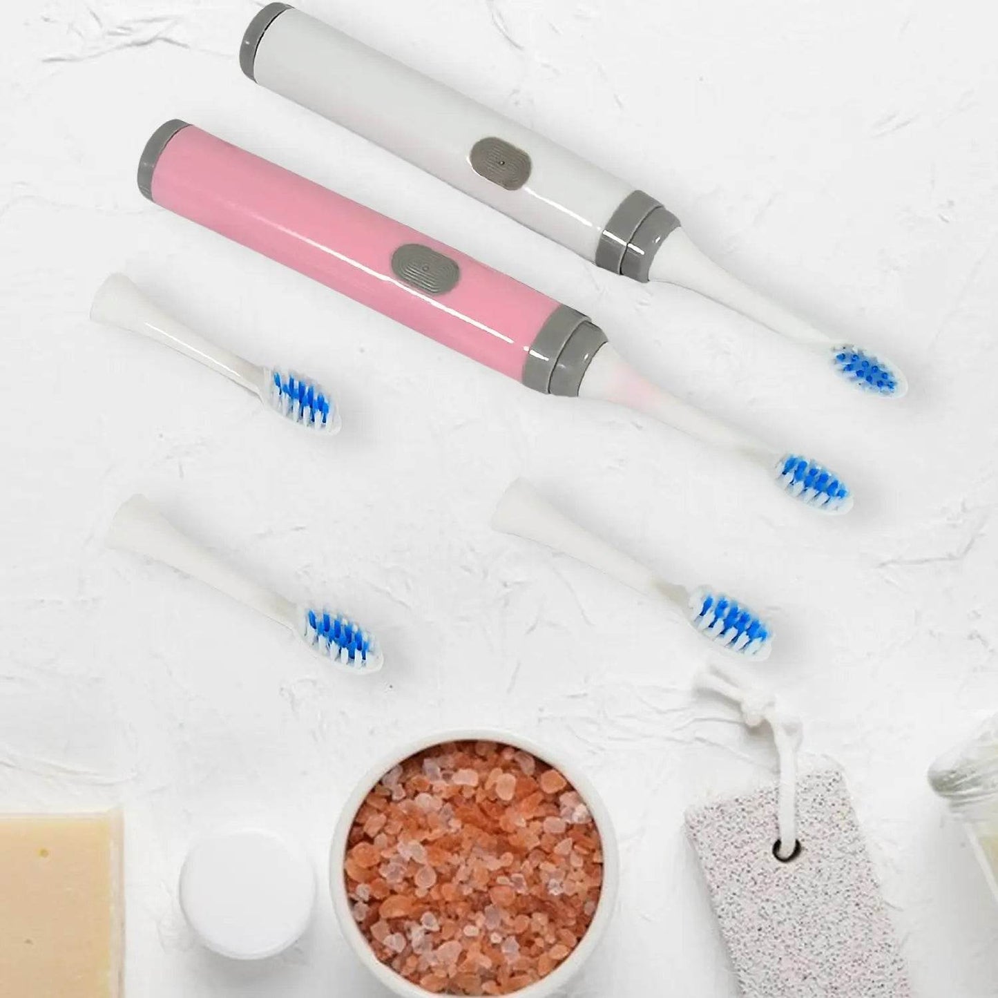 Adult Waterproof Electric Toothbrush Strong Sonic Charging with 4 Toothbrush Head and a toothbrush holder - infinityexculsivestore.com