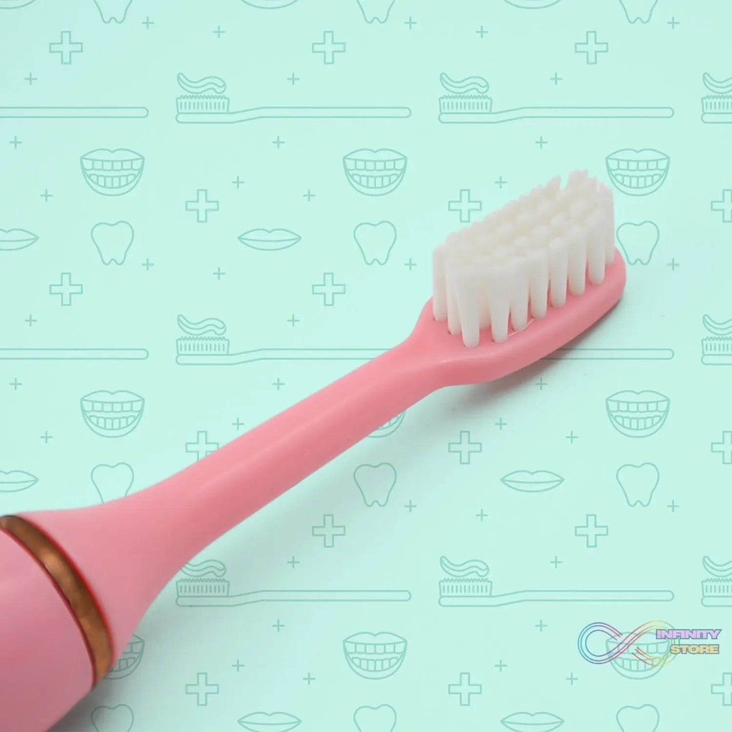 Adult Waterproof Electric Toothbrush with Extra 4 Toothbrush Head (1 Pc / USB Charging Operated / Mix Colour) - infinityexculsivestore.com