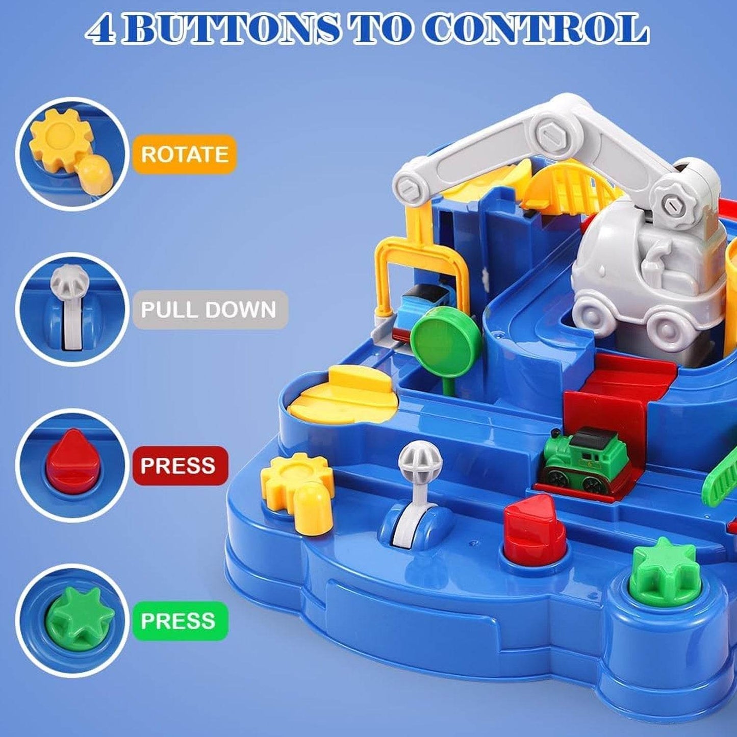 Adventure Toys, City Rescue Preschool Toy, Race Tracks for Boys, Parent-Child Interactive Kids Race Car Track Play sets (Adventure Toy) - infinityexculsivestore.com
