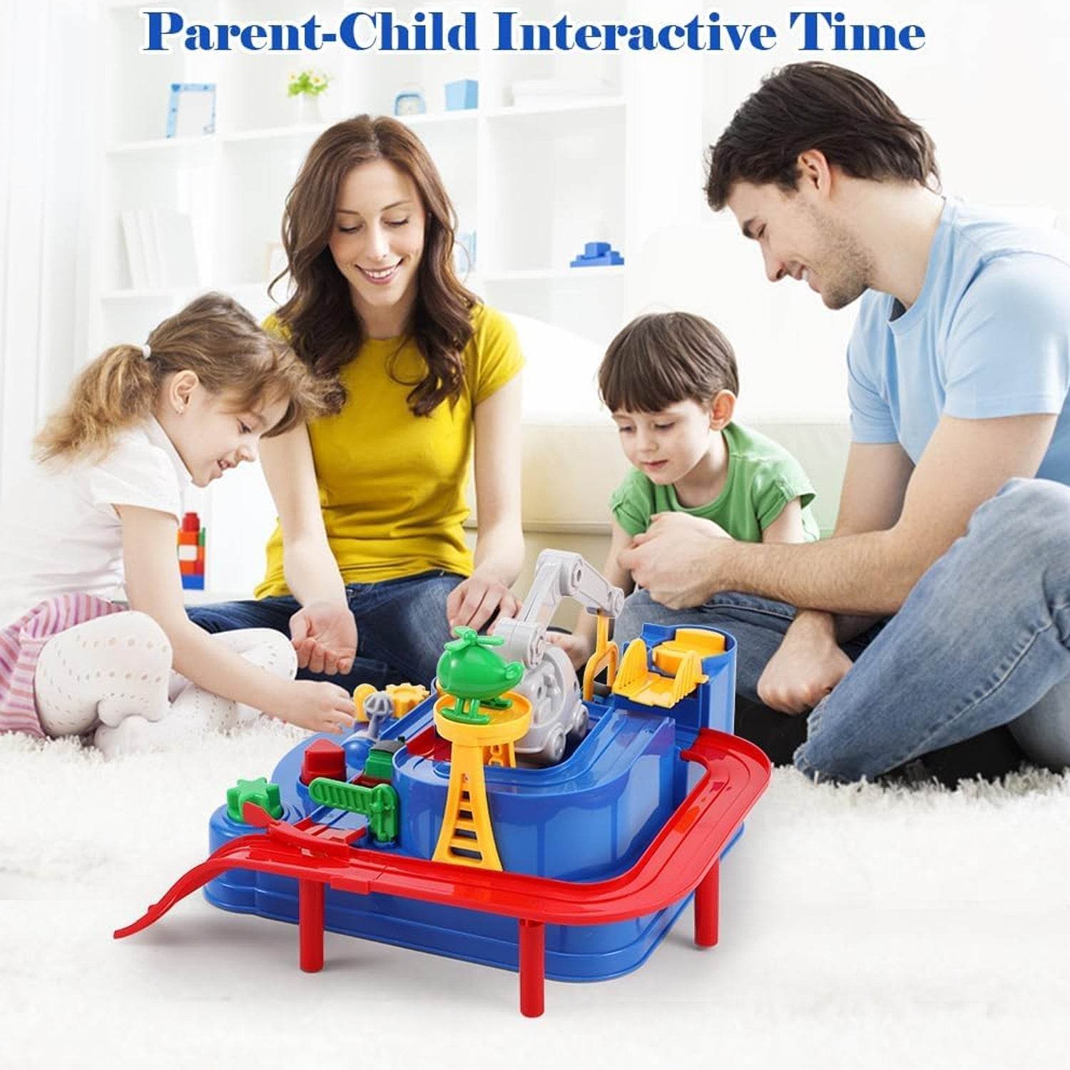Adventure Toys, City Rescue Preschool Toy, Race Tracks for Boys, Parent-Child Interactive Kids Race Car Track Play sets (Adventure Toy) - infinityexculsivestore.com