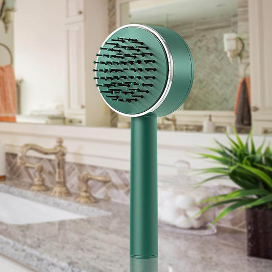 Air Cushion Massage Brush with Long Handle & Self-Cleaning Detangling Comb - infinityexculsivestore.com
