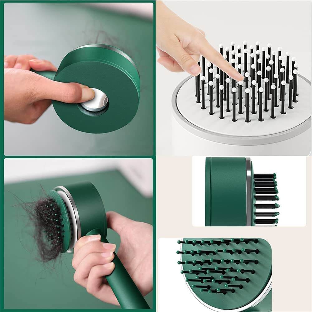 Air Cushion Massage Brush with Long Handle & Self-Cleaning Detangling Comb - infinityexculsivestore.com
