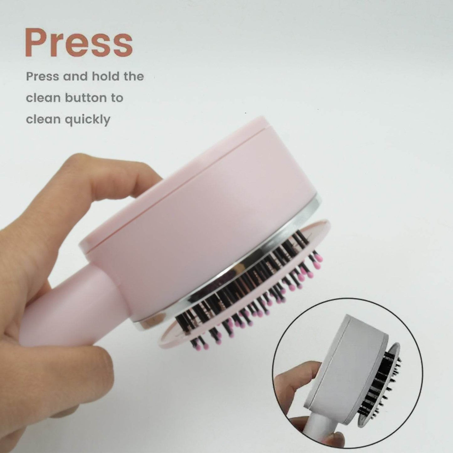 Air Cushion Massage Brush with Long Handle & Self-Cleaning Detangling Comb - infinityexculsivestore.com