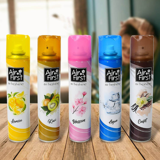 Air FreshenerΒ  | Used In Office, Home, Hotels, Banquets, Carpet Etc, Room Spray Air Freshener, Mix Fragrance Lemon, Kiwi, Blossom, Aqua, Cafet (300 Ml Approx / 1 Pc) - infinityexculsivestore.com