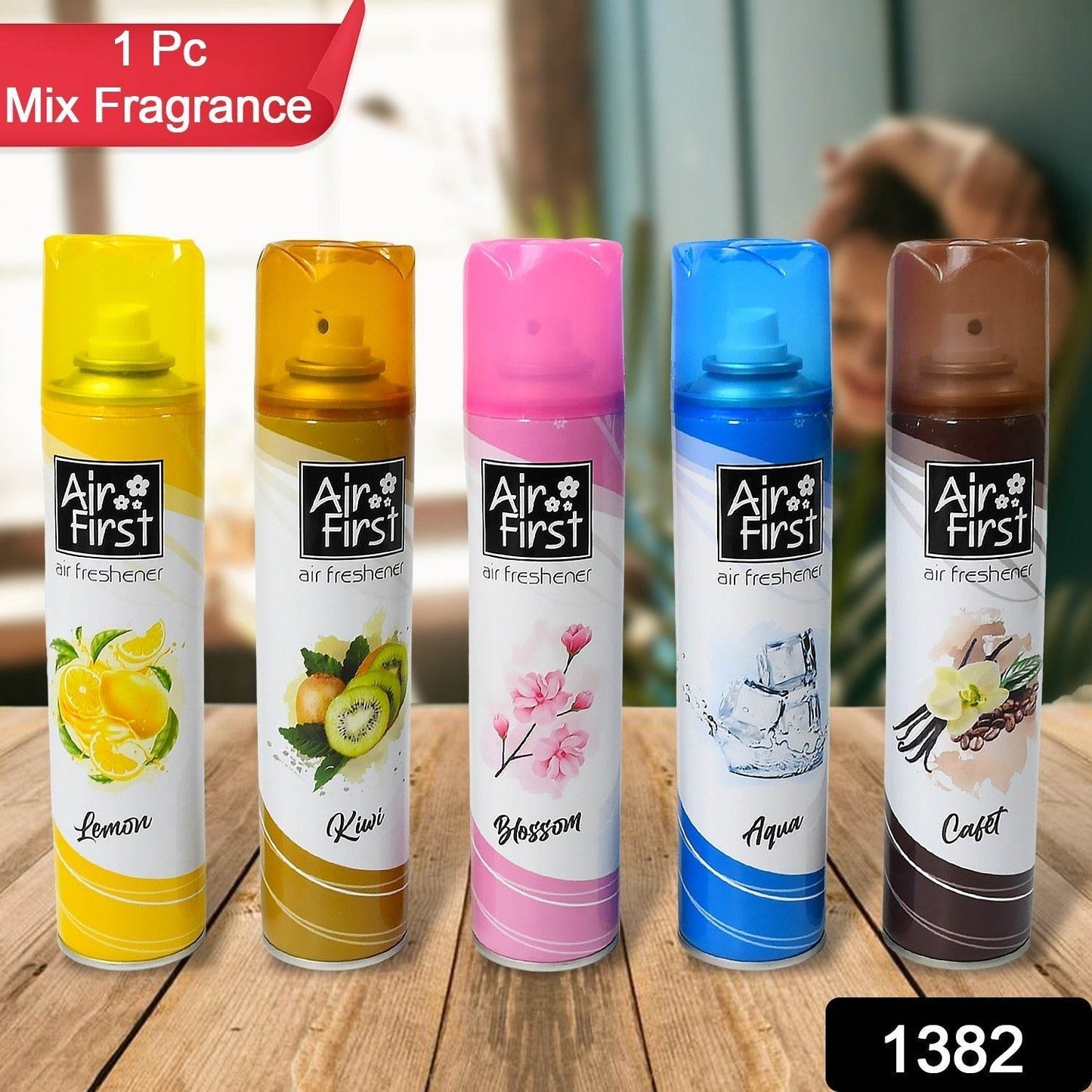 Air Freshener  | Used In Office, Home, Hotels, Banquets, Carpet Etc, Room Spray Air Freshener, Mix Fragrance Lemon, Kiwi, Blossom, Aqua, Cafet (300 Ml Approx / 1 Pc) - infinityexculsivestore.com