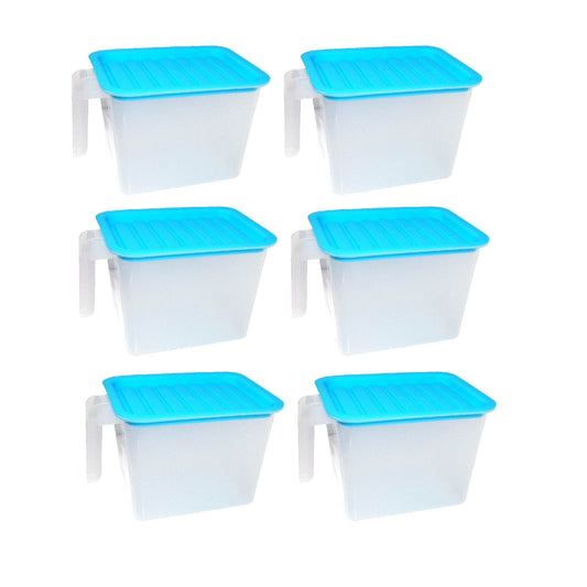 Air Tight Unbreakable Big Size 1100 ml Square Shape Kitchen Storage Container (Set of 6) - infinityexculsivestore.com