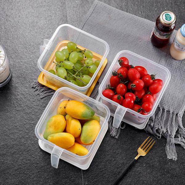 Air Tight Unbreakable Big Size 1100 ml Square Shape Kitchen Storage Container (Set of 6) - infinityexculsivestore.com