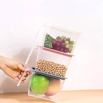 Air Tight Unbreakable Big Size 1100 ml Square Shape Kitchen Storage Container (Set of 6) - infinityexculsivestore.com