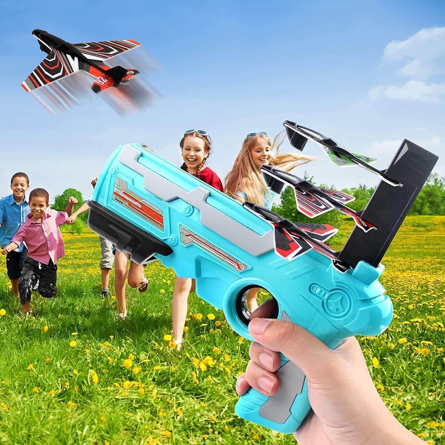 Airplane Launcher Toy with Foam Planes, 5-Pack - infinityexculsivestore.com