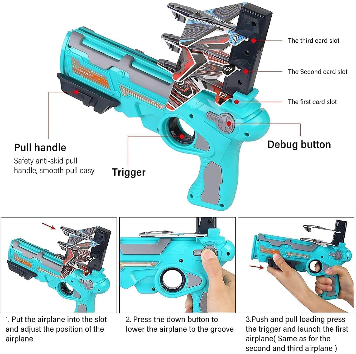 Airplane Launcher Toy with Foam Planes, 5-Pack - infinityexculsivestore.com