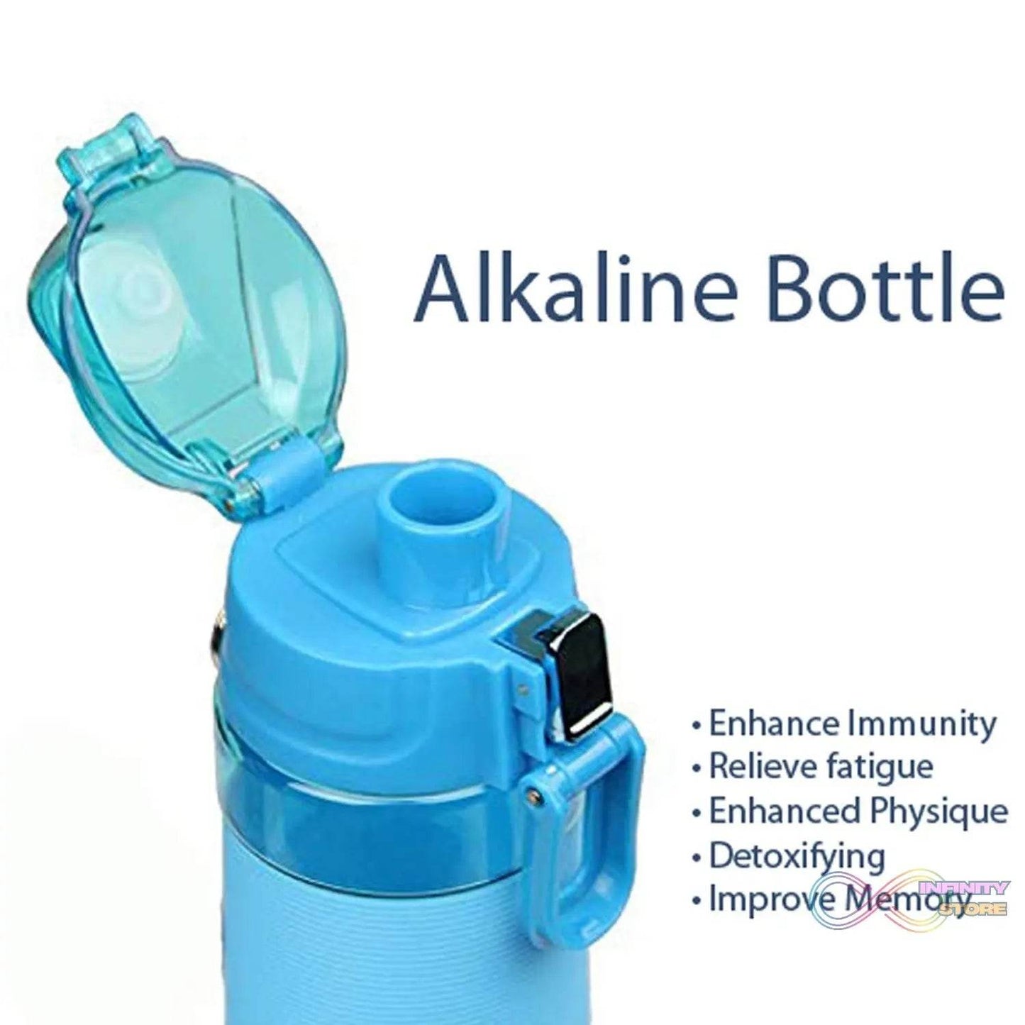 Alkaline Water Bottle, with Food Grade Plastic, Stylish and Portable (Particulates not included) - infinityexculsivestore.com
