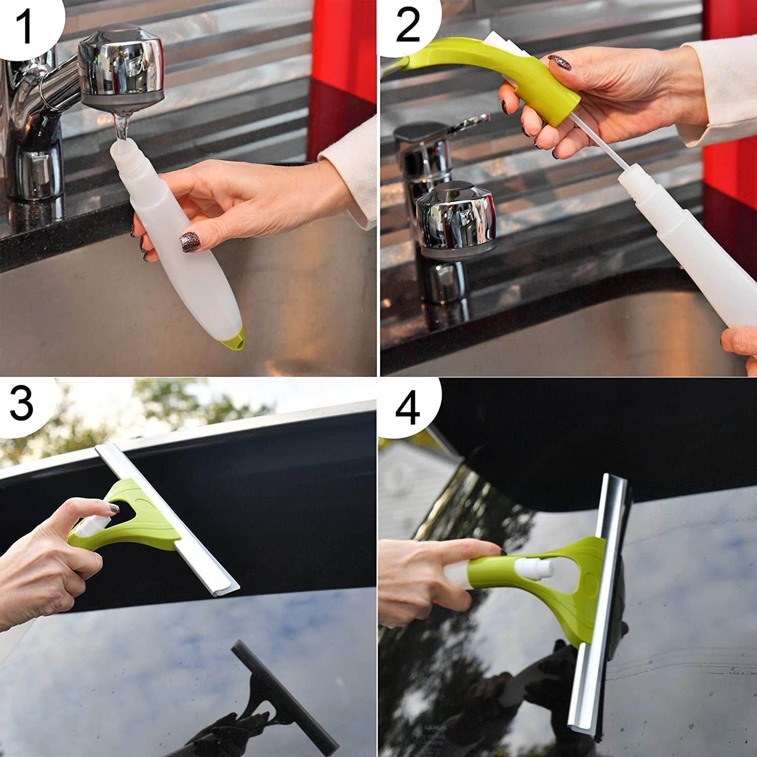 All-in-One Cleaning Brush: Spray, Wash, & Wipe (Windows, Glass, Car) (1 Pc) - infinityexculsivestore.com