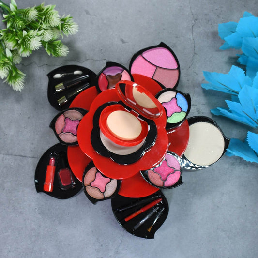 All in One Makeup Kit for Teens Flower Palette for Girls 3 Tier Cosplay - infinityexculsivestore.com