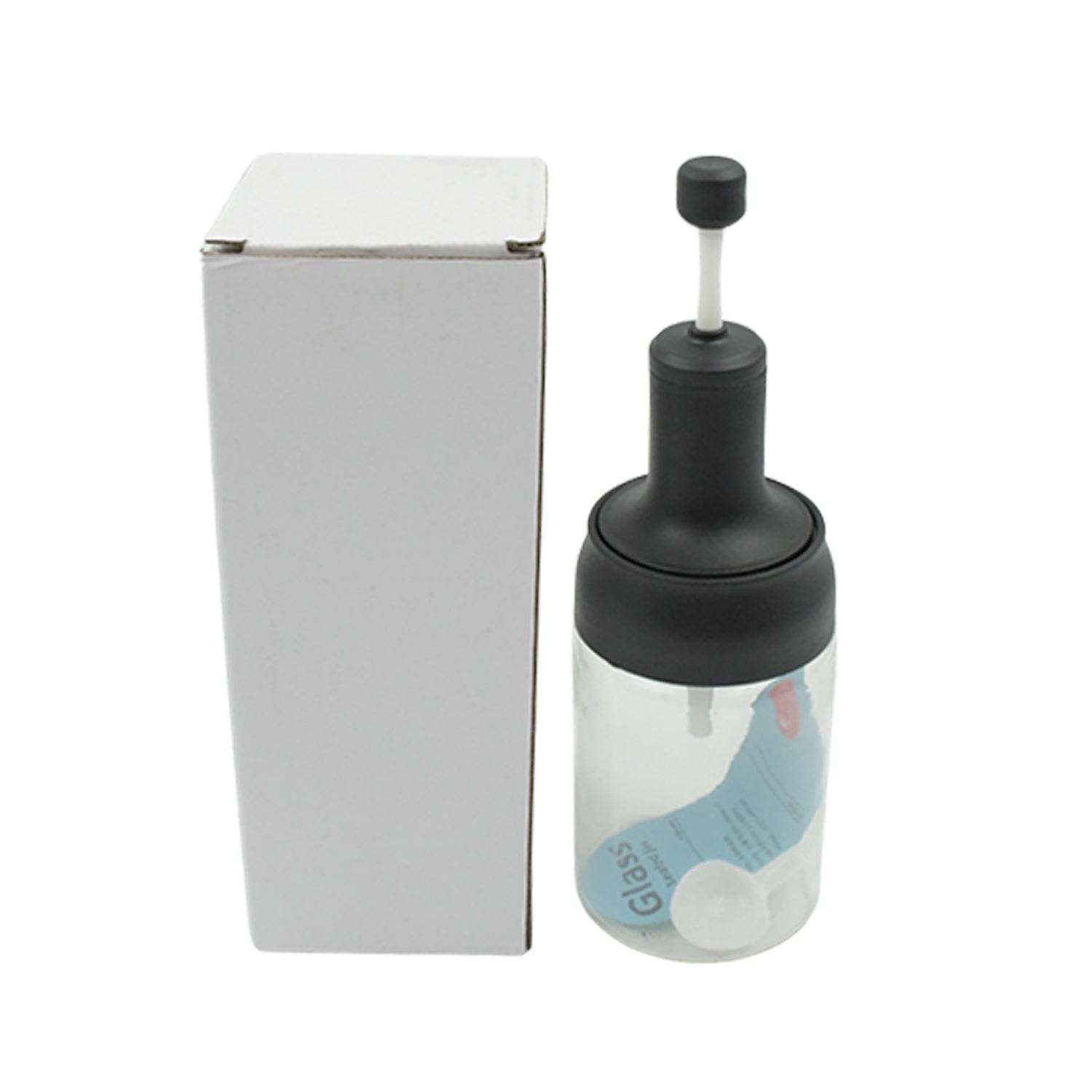 All-in-One Seasoning Jar: Heat-Resistant Glass with Spoon (1 Pc) - infinityexculsivestore.com