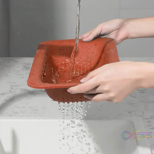All-in-One Sink Organizer: Drying Rack, Drain Basket & Storage (1 Pc) - infinityexculsivestore.com