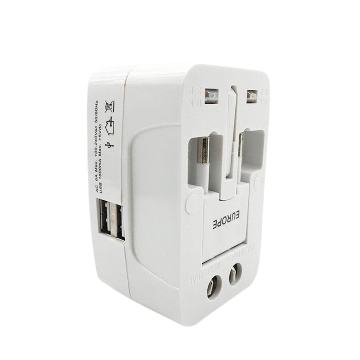All-in-One Universal Worldwide Travelling AC Adaptor Plug (AU / UK / US / EU) International Power Charger Electric USB Power Plug Socket Adapter Converter (1 Pc) - infinityexculsivestore.com