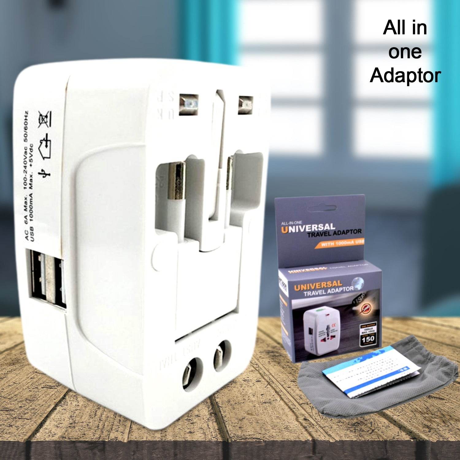 All-in-One Universal Worldwide Travelling AC Adaptor Plug (AU / UK / US / EU) International Power Charger Electric USB Power Plug Socket Adapter Converter (1 Pc) - infinityexculsivestore.com