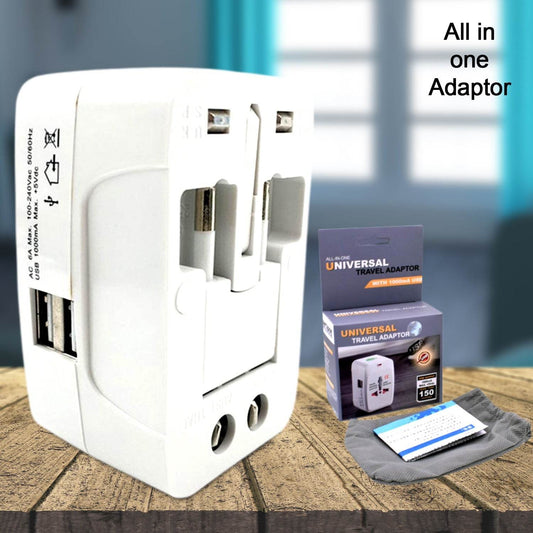 All-in-One Universal Worldwide Travelling AC Adaptor Plug (AU / UK / US / EU) International Power Charger Electric USB Power Plug Socket Adapter Converter (1 Pc) - infinityexculsivestore.com