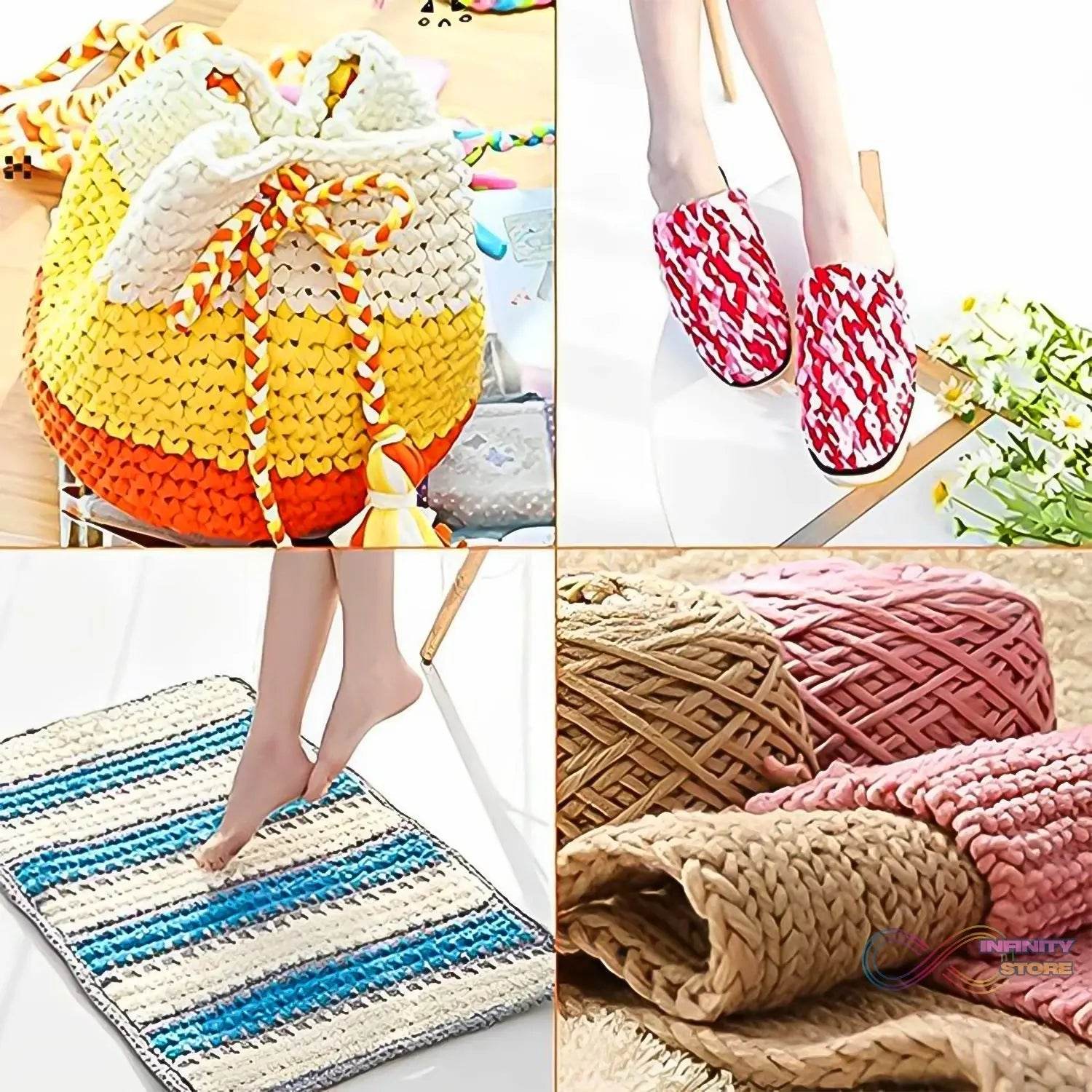 Aluminium Multicolor Knitting Needles, Crochet Kit (12 Pcs Set) - infinityexculsivestore.com