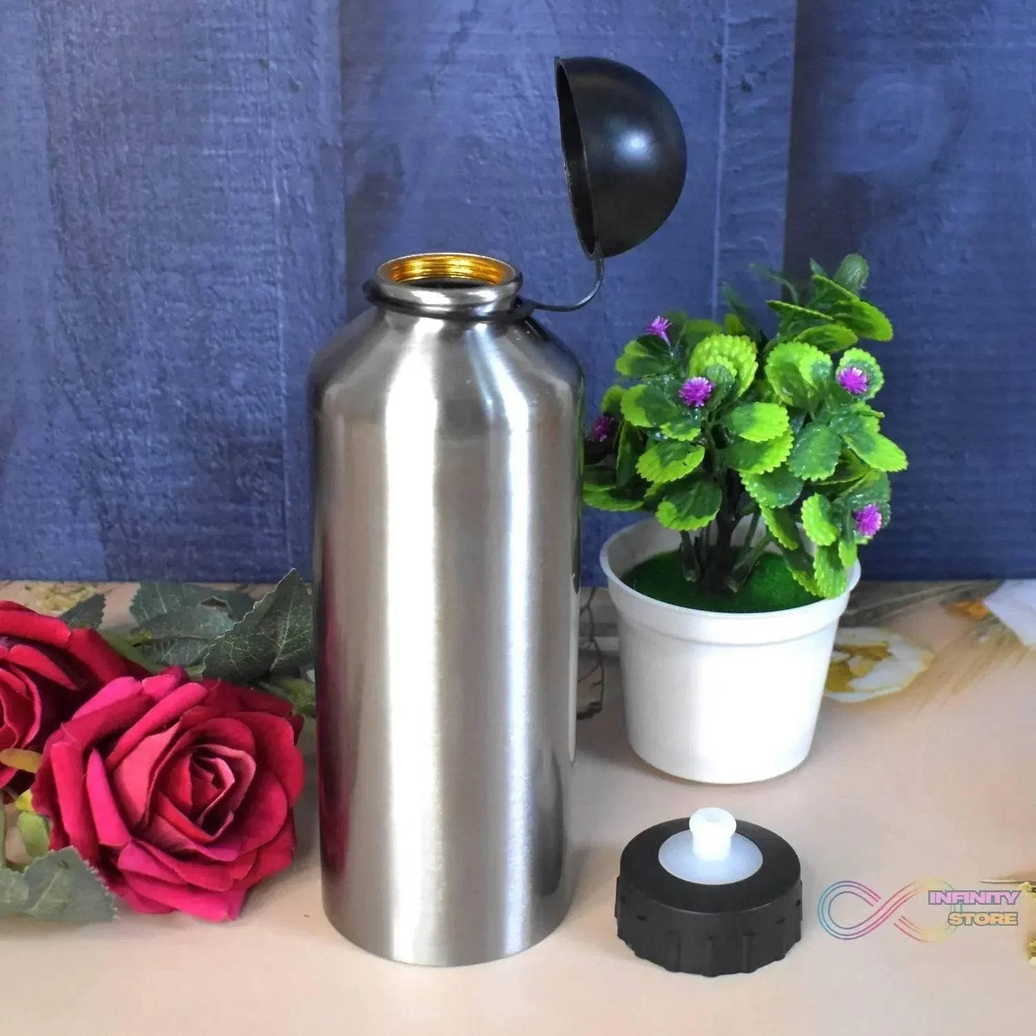 Aluminium Sports Water Bottle Look for Sports Gym (Capacity 500 ML Approx) - infinityexculsivestore.com