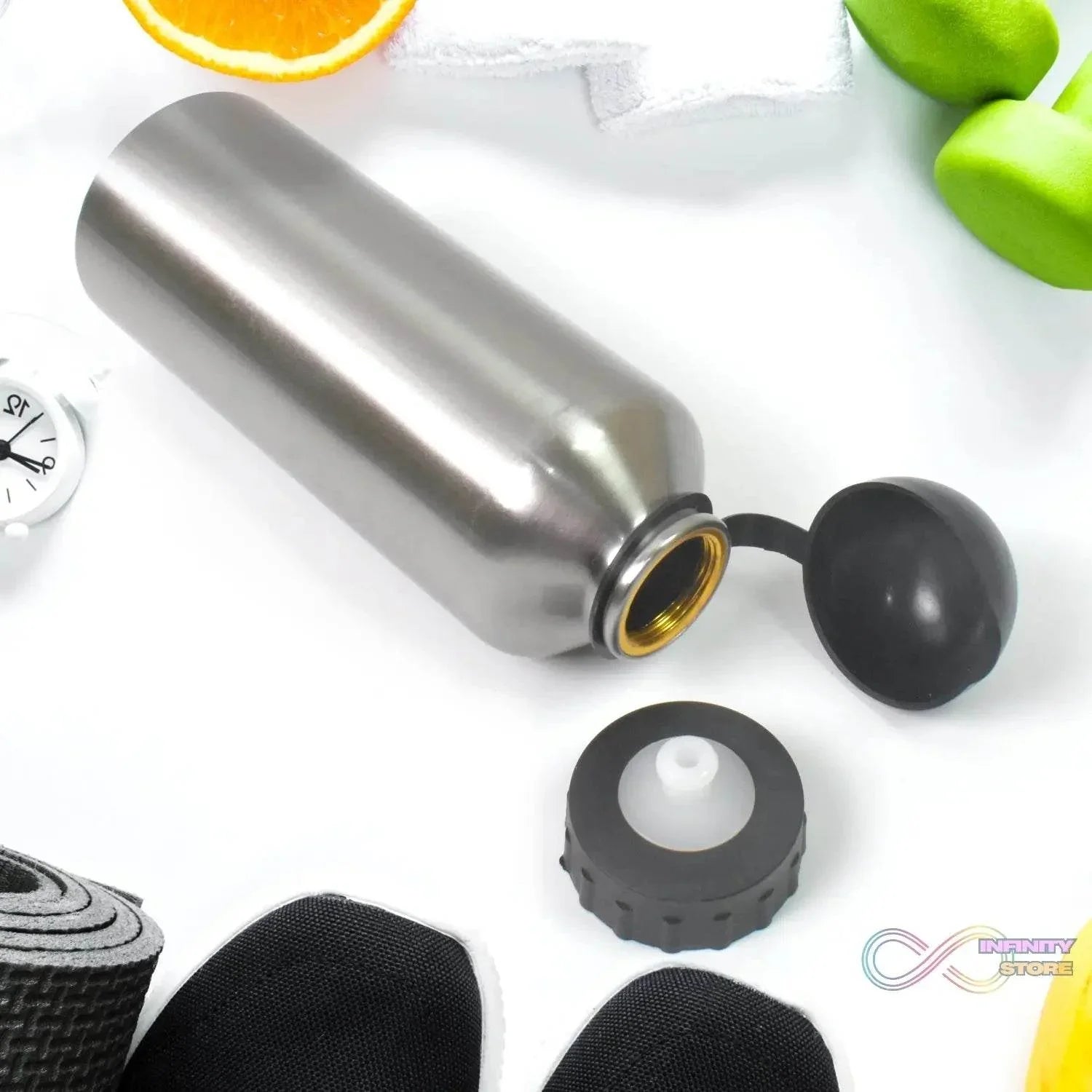 Aluminium Sports Water Bottle Look for Sports Gym (Capacity 500 ML Approx) - infinityexculsivestore.com