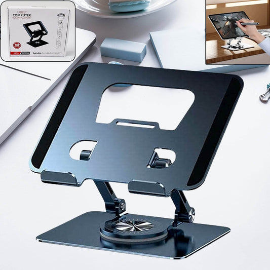 Aluminum Alloy 360Β°Rotating Bracket, Adjustable Laptop Stand, Portable Foldable Ergonomic Laptop Support - infinityexculsivestore.com