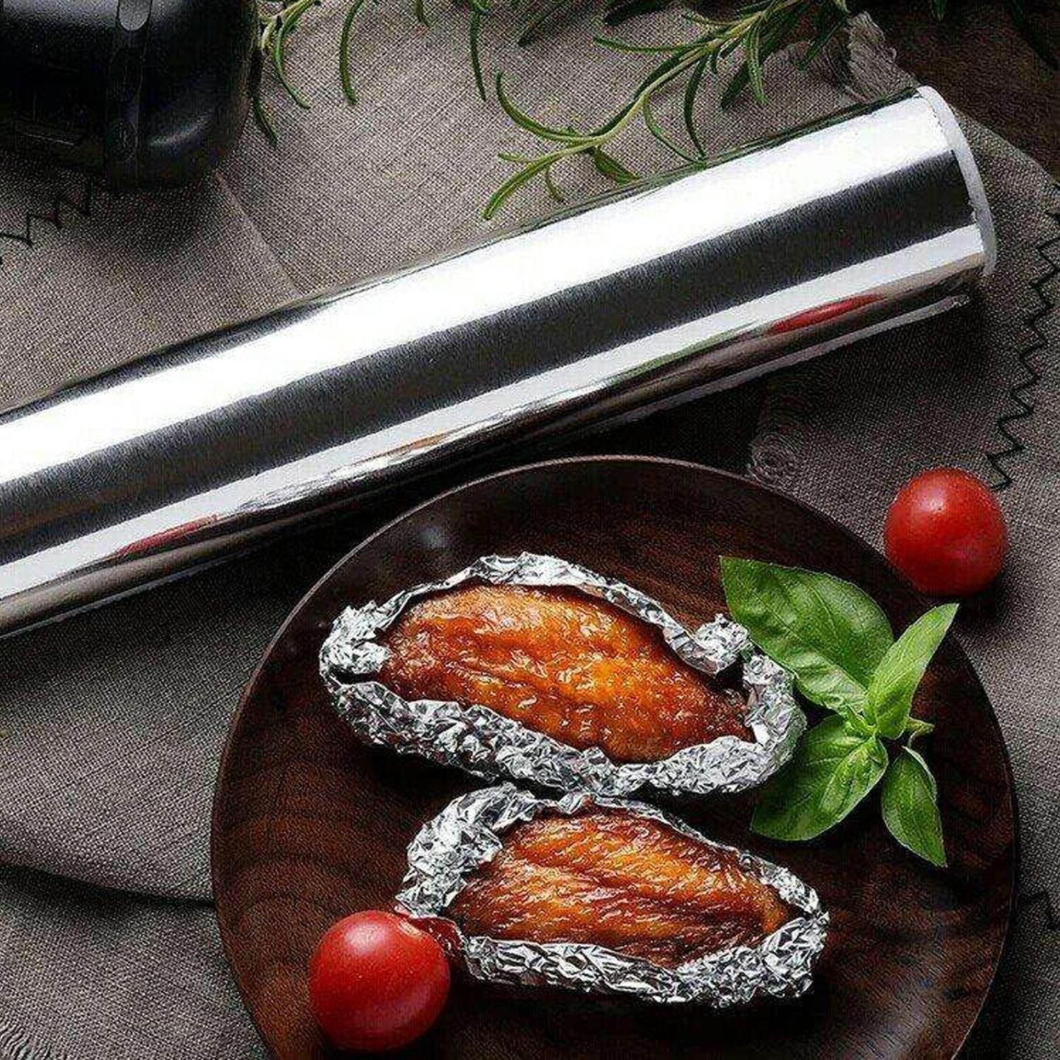 Aluminum Foil Roll Heavy Duty Non Stick Thick Aluminum Foil Sheet Baking Grilling Tool (5mX300mm) - infinityexculsivestore.com