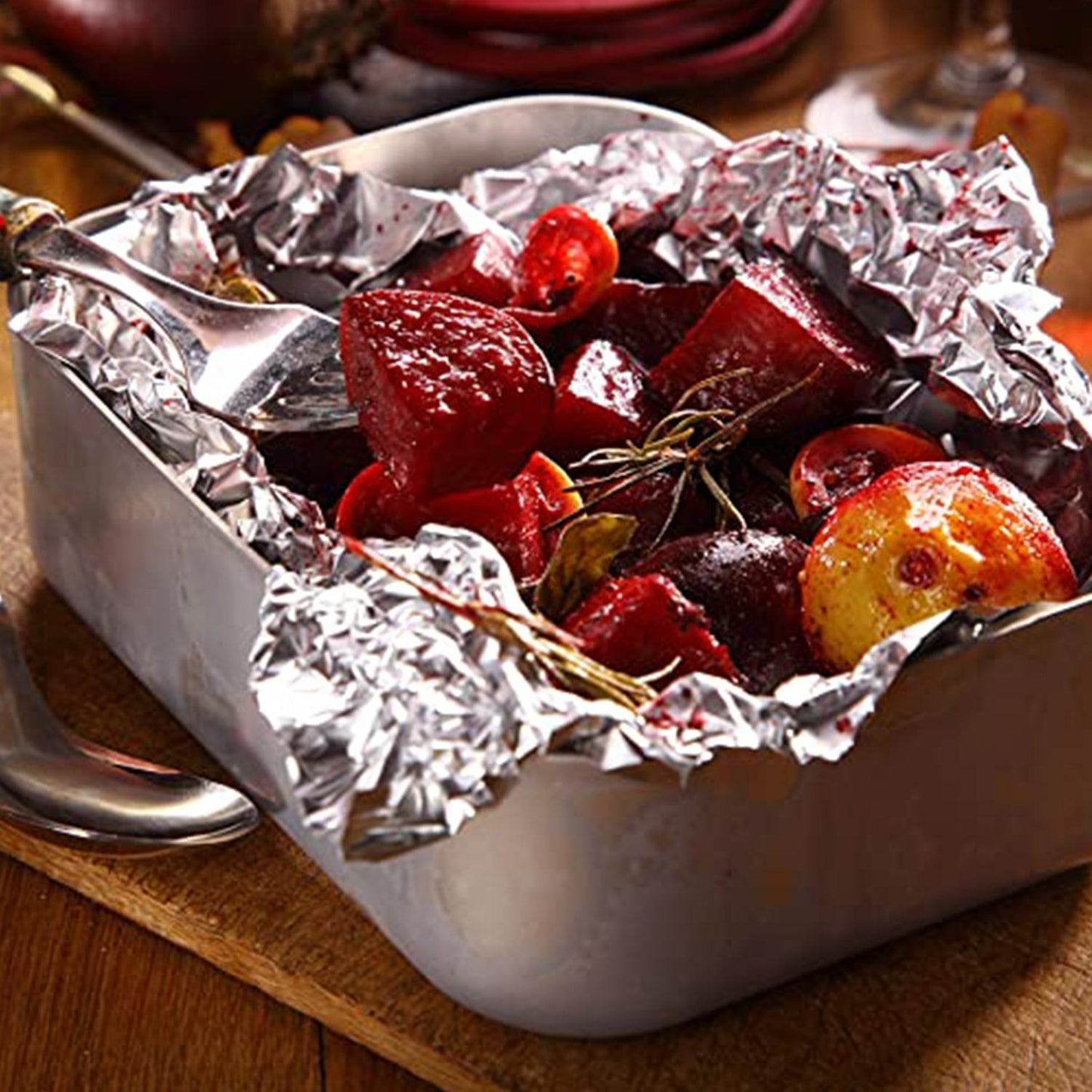 Aluminum Foil Roll Heavy Duty Non Stick Thick Aluminum Foil Sheet Baking Grilling Tool (5mX300mm) - infinityexculsivestore.com